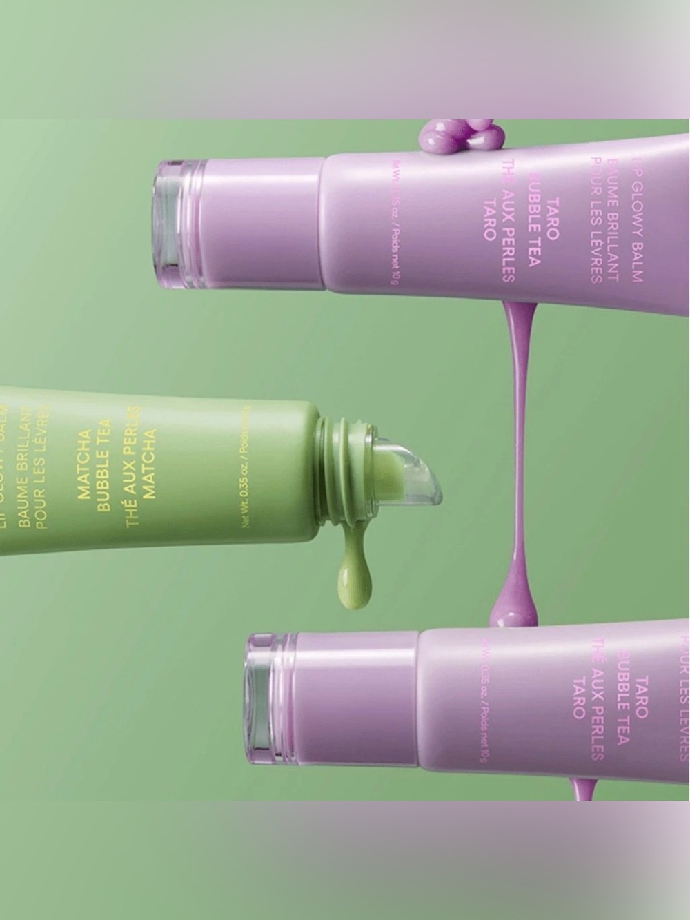 ✨ NEW Laneige Lip Glowy Balm Duo - Limited Edition Matcha & Taro Bubble Tea ✨ - Picture 4 of 6